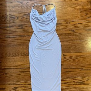 FASHIONNOVA | Light Purple Open Back Midi Dress